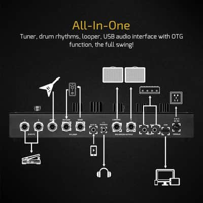 VALETON Multi Effects Processor Multi-Effects Guitar Bass Pedal with Expression Pedal FX Loop MIDI I/O Amp Modeling IR Cabinets OTG USB Audio Interface GP-200 LITE(U.S. domestic inventory) image 6
