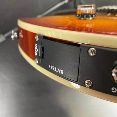 PRS SE Hollowbody II Piezo Electric Guitar, Ebony Fingerboard, Vintage Sunburst image 2