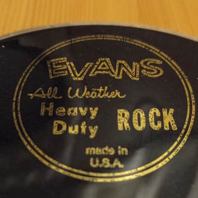 Evans All Weather Rock Drum Head 6" 1983-1986 - Vintage black 🖤 image 1