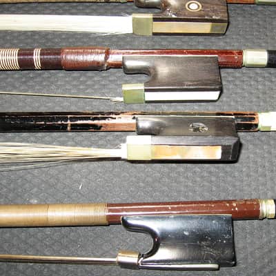 Vintage Violin Bows, German, American, Bausch, Heddon Lot of 4 image 23
