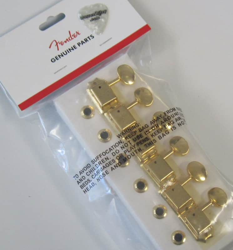 Fender Mexico Vintage Strat Tele Tuners Gold 0053276049 image 1