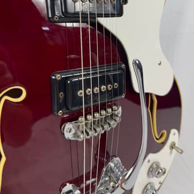 Mosrite Celebrity Hollowbody Electric Guitar W/ Case 1967 - Cherry Red image 8