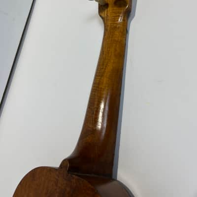 Vintage M Nunes Rare Koa Ukulele Southern California Music Company image 10