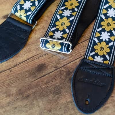 Souldier Straps Tulip Rooftop Lennon Gold Flower WH Star Guitar Strap image 3