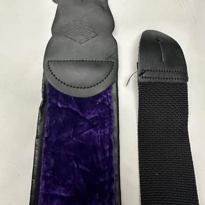LM 3" Crushed Velvet PURPLE nylon GUITAR strap NEW - SOFT COMFORTABLE image 6