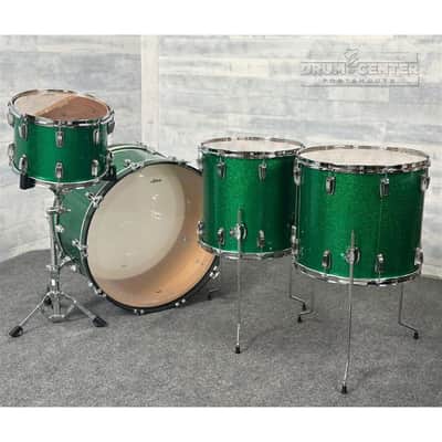 Ludwig Classic Oak 4pc Bonham Drum Set Green Sparkle image 2