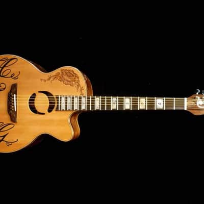 Blueberry Handmade Grand Concert Acoustic Guitar Music Motif image 1