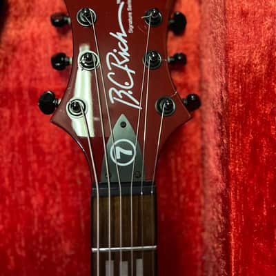 B.C. Rich Mick Thomson 7 /Slipknot signature NJ warlock blood red image 5