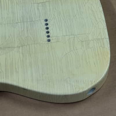 2162g Kohlin Guitars T-Type Roasted Pine replacement body Aged Nitro Relic Butterscotch Made in Sweden fits Fender Telecaster necks image 12