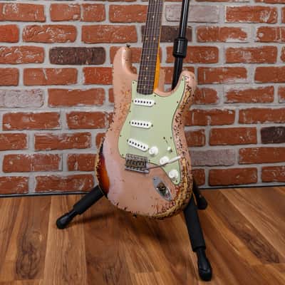 Fender Custom Shop SR25 61 Stratocaster Super Heavy Relic Dirty Shell Pink over 3-Color Sunburst 2025 w/OHSC image 5