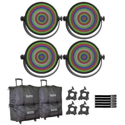 JMAZ Lighting JZ1018 HALO Q4 DJ DMX RGBW LED Wash Strobe QUAD Effect Light 4 Pack image 1