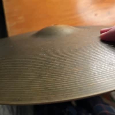 A. Zildjian 15” Hi-hat bottom single 1957-‘59 - Patina bronze 1557g! image 5
