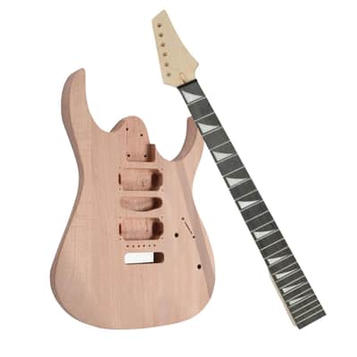DIY Solderless Super Strat Ibby Style Guitar Kit - Mahogany Body & Maple Neck image 7