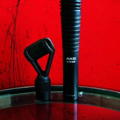 Vintage RARE 1980's AKG D70ME dynamic cardioid microphone 620 OHMS w mic clip DRUMS HORNS image 12