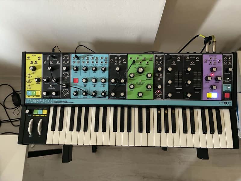 Moog Matriarch 49-Key Semi-Modular Analog Synthesizer 2024 - Black / Multi-Colored Panel image 1