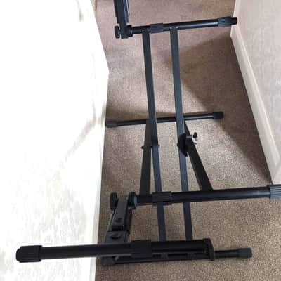 Quik-Lok QL642 Double-Braced X-Style 2-Tier Keyboard Stand 2020s - Black image 2