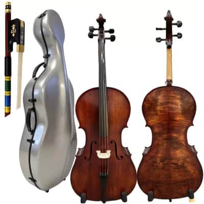 Copy Stradivari left Cello 4/4, Old spruce,Free with hard case and Bow,Good Sound #19726 image 1