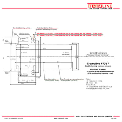 Tremoline FT36T-R3-BS Stainless Steel double locking tremolo + R3 (42.8mm) Locking Nut, Black image 15