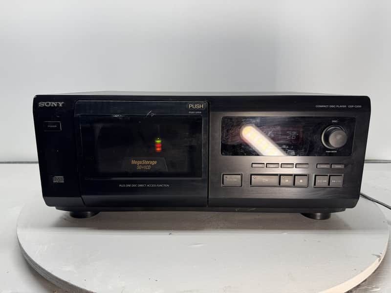 Sony CDP-CX50 CD Changer 50 Disc Carousel Player Vintage Home Audio Stereo image 1