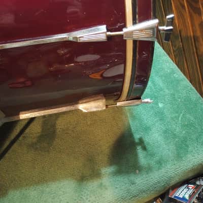 Tama Rockstar Made in Japan 22"(diameter)x16"(depth) Bass Drum 1980's - Plumb/Purple image 11