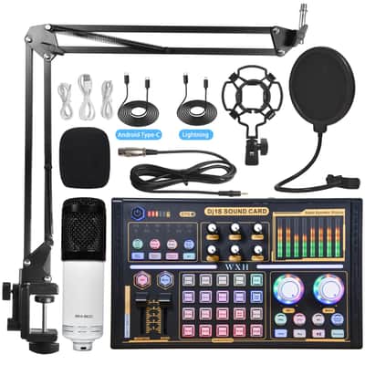 Usb Sound Card Microphone Mixer Multi-Channel Audio Amplifier Audio Filter Full Set Of Sound Card Equipment image 4