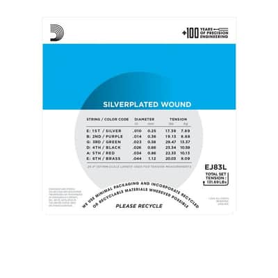 D'Addario Gypsy Jazz Acoustic Guitar Strings Set Ball End, Silver Wound Light Gauge 10-44 image 6