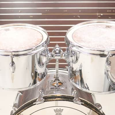 Slingerland 4pc Concert Tom Drum Kit Set Chrome Over Maple Vintage 1970's image 16