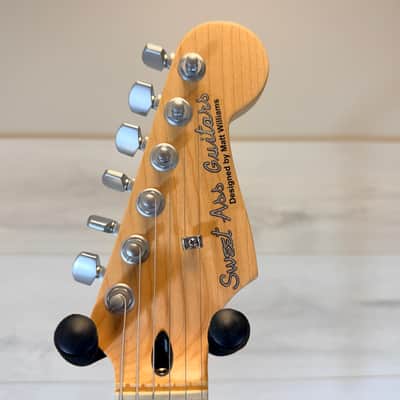 Unknown Custom S-Type Electric Guitar Champagne Metallic | Mighty Mite Robert Cray Neck | Lace Sensor Burgundy Pickups | DiMarzio DP226 Billy Corgan Bridge image 7