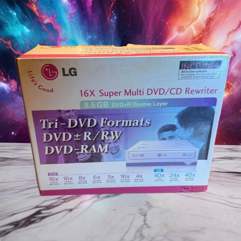 LG Super Multi DVD Drive GSA-4163B 16X CD DVD-RW Writer NEW w/software image 1