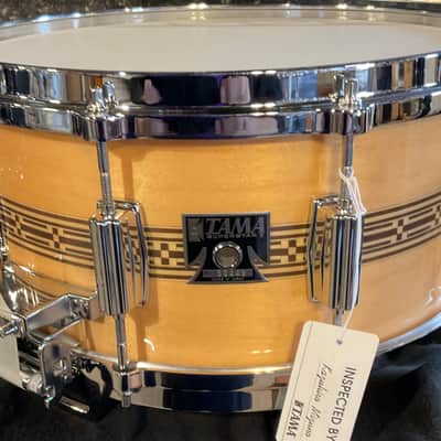Tama AW-456 50th Limited Mastercraft Artwood Reissue 14x6.5" Snare Drum 2024 - Present - Birch with Center Wood Inlay image 2