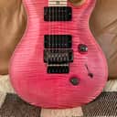 2022 PRS Wood Library Custom 24 Floyd - Satin Bonnie Pink - Korina - Flame Maple Fretboard - Flame Satin Neck