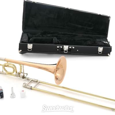 C.G. Conn 52H Intermediate Trombone - F Attachment - Rose Brass Bell - Clear Lacquer (CONN52Hd1) image 6