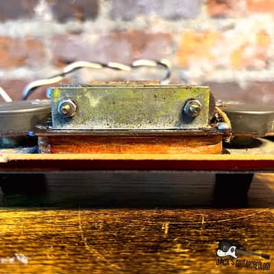 Regal Lap Steel Guitar Pickup w/ Electronics, Knobs & Mounting Bracket (1930-40s - Silver / Mahogany) image 9