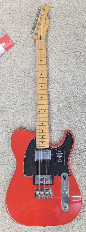 Mint Fender Player II Telecaster HH Elec guitar, Maple Fingerboard, Coral Red - MIM image 1