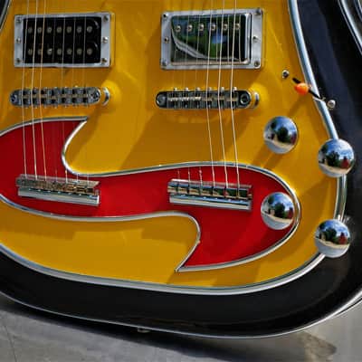 El Daga Lightshow Doubleneck 2000 Custom, Robelli. Art Collection Guitar. Only one. Unique. Rare. image 8