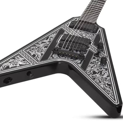 Schecter V-1 Przym Palladium Gloss Black image 3