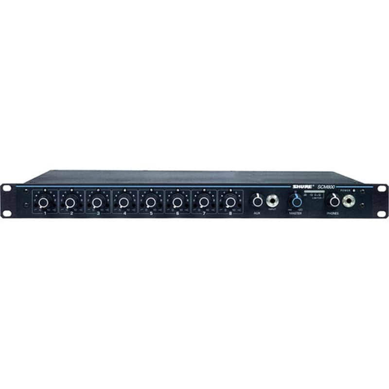 Shure SCM800 8 Channel Microphone Mixer with EQ and Phantom Power image 1