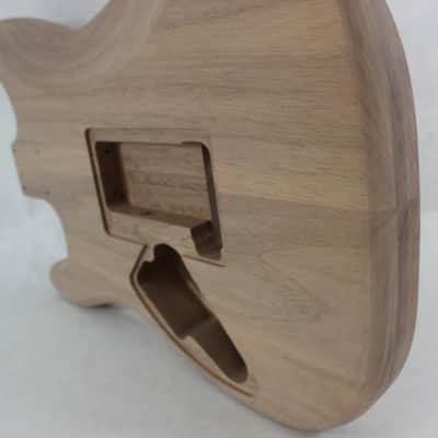 Unfinished Walnut HSS guitar body - fits Fender Strat Stratocaster neck Floyd Rose J1643 image 5