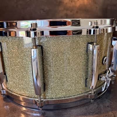 Pearl ES-1465 Eric Singer signature snare 14x6.5 2002 - Silver sparkle image 6