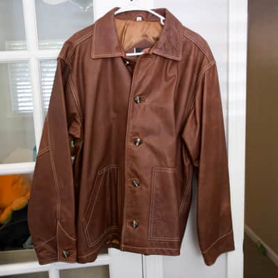 Vintage USA Red Wing Shoes X Eric Clapton Leather Jacket Large VERY RARE 2001 image 3