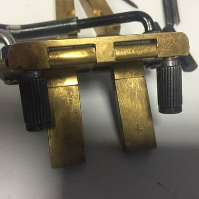 Vibro-Tek Original Double Whammy Tremolo Guitar Bridge Brass image 3