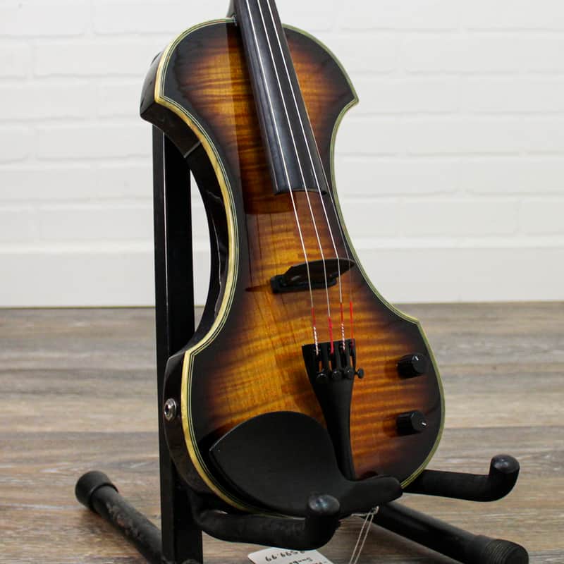 Preowned Fender FV-3 Deluxe Electric Violin - Flamed Maple Sunburst w/ Bows & OHSC image 1