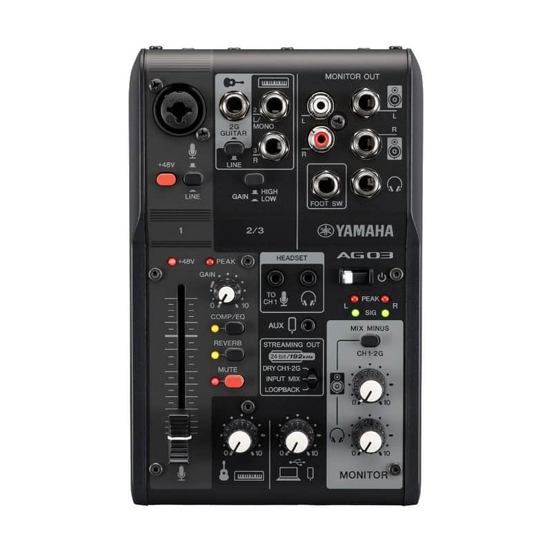 Yamaha AG03MK2 Mixer/USB Audio Interface (3-Channel) (Black) image 1