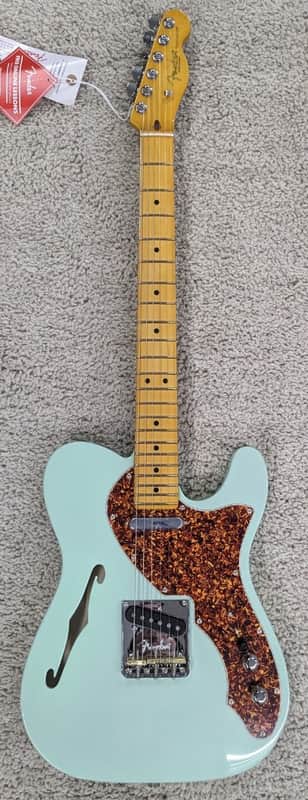 Fender Limited American Professional II Telecaster Thinline w/Case, Surf Green image 1