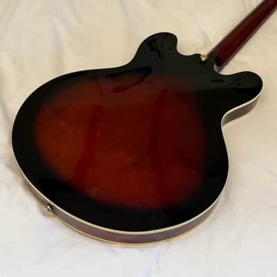 Vintage 1998 Epiphone Dot Deluxe - Made in Korea (MIK) - Cinnamon Burst (VSB) - Free Pro Setup image 7
