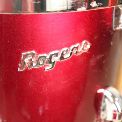 Rogers 5pc Drum Set Red Wrap Finish 1990's image 2