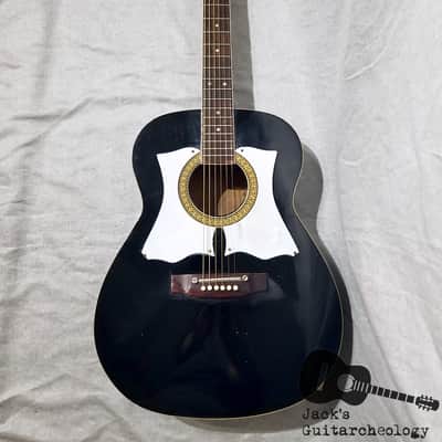 Audition / Kay / Ensenada FG 41 Acoustic Double Pickguard Guitar (1960s, Black) image 11