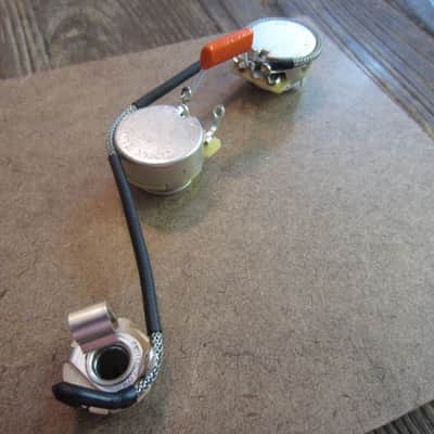 Les Paul Junior Tribute DC '50s Wiring Kit | CTS 550K Custom Audio Taper Pots, Orange Drop 225P Cap image 3