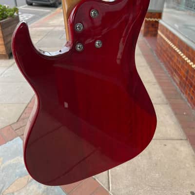 Samick Greg Bennet Corsair Mini Electric Bass Guitar | 4-String | Maroon Red Gloss image 3
