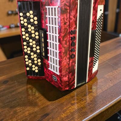 Orpheus 5 Row Chromatic Button Bayan Accordion B-System Kiev Ukraine 1990s 87 Buttons 120 Bass image 7
